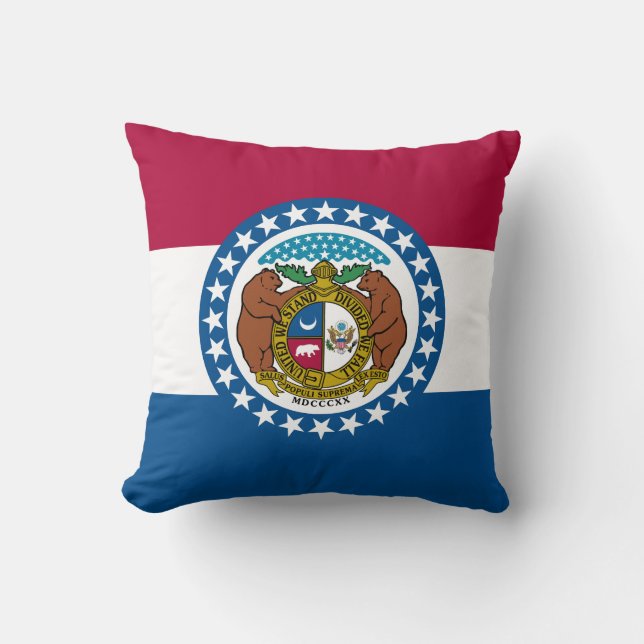 Almofada Bandeira do estado do Missouri (Frente)