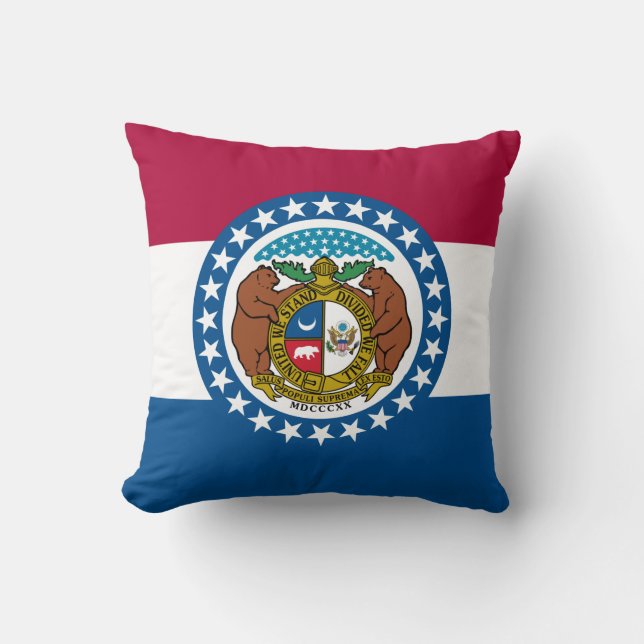 Almofada Bandeira do Estado do Missouri (Frente)