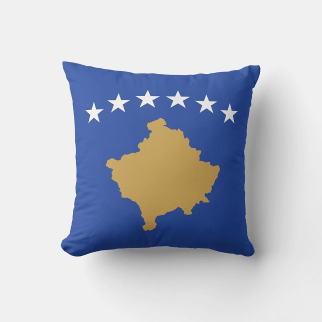 Almofada Bandeira do Kosovo (Frente)