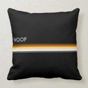 Almofada Bandeira do Orgulho do Urso gay WOOF Masculine e S