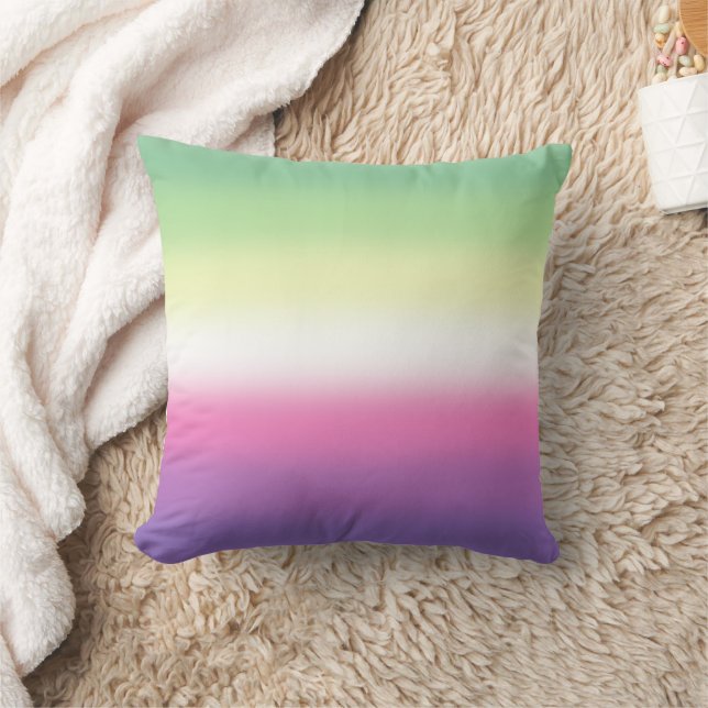 Almofada Bandeira do Orgulho Genderfae Gradiente  (Cobertor)