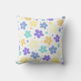 Almofada Bandeira do Orgulho Genderfaun Flores do Doodle Pa