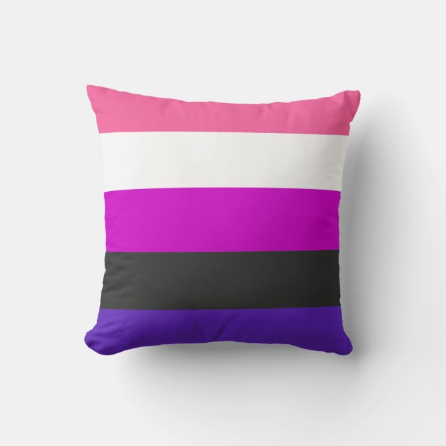 Almofada Bandeira do Orgulho Genderfluid (Frente)