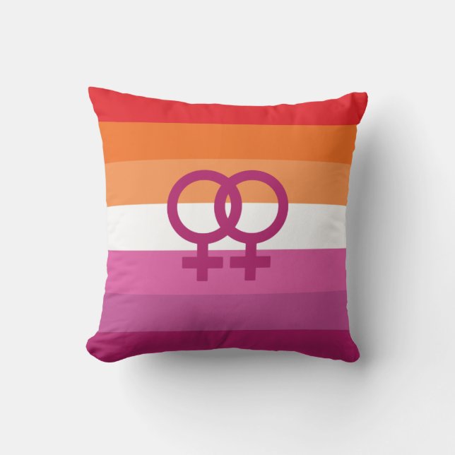 Almofada Bandeira do Orgulho Lésbica WLW (Frente)