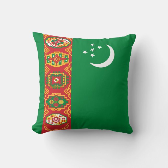Almofada Bandeira do Turquemenistão (Frente)
