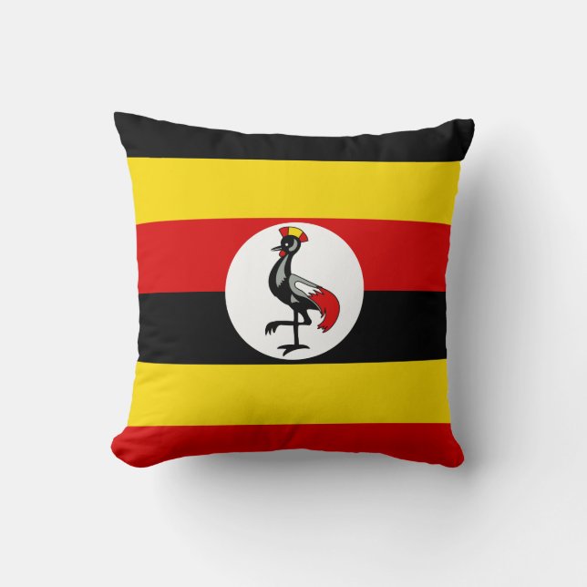 Almofada Bandeira do Uganda (Frente)