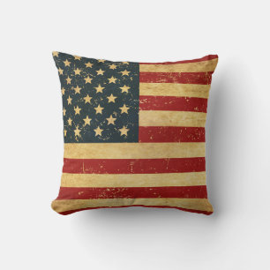 Almofada Bandeira do USA Vintage Grunge