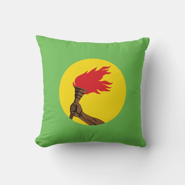 Almofada Bandeira do Zaire - República Democrática do Congo (Frente)