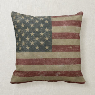 Almofada Bandeira dos Estados Unidos do vintage