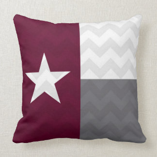 Almofada Bandeira marrom Chevron de Texas