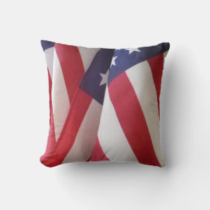 Almofada Bandeiras americanas 16" travesseiro decorativo