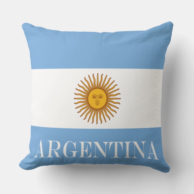Almofada Bandera de bandeira da Argentina (Frente)