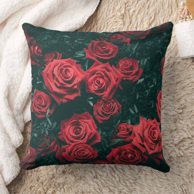 Almofada Bando de rosas vermelhas (Cobertor)