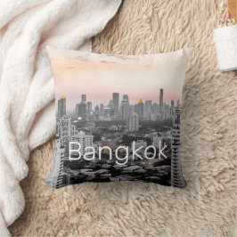 Almofada Bangkok Skyline Sunset Panorama BKK Tailândia