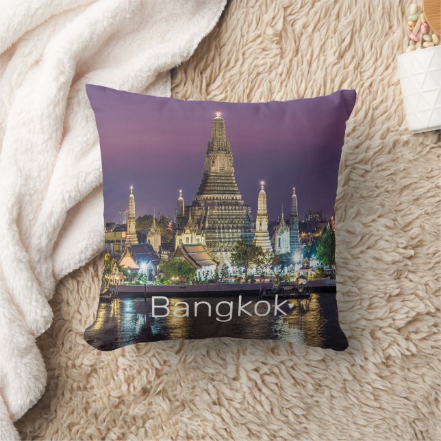 Almofada Bangkok Wat Arun Sunset BKK Tailândia Souvenir (Cobertor)