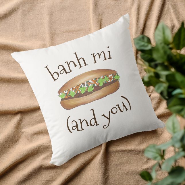 Almofada Banh Mi (e você) Comida vietnamita Sanduíche de Fo (Banh Mi Pillow)
