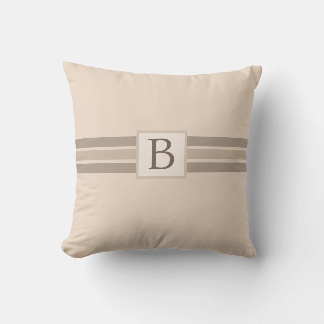 Almofada Banner Strike Beige do Creme Elegante Adicionar In (Frente)