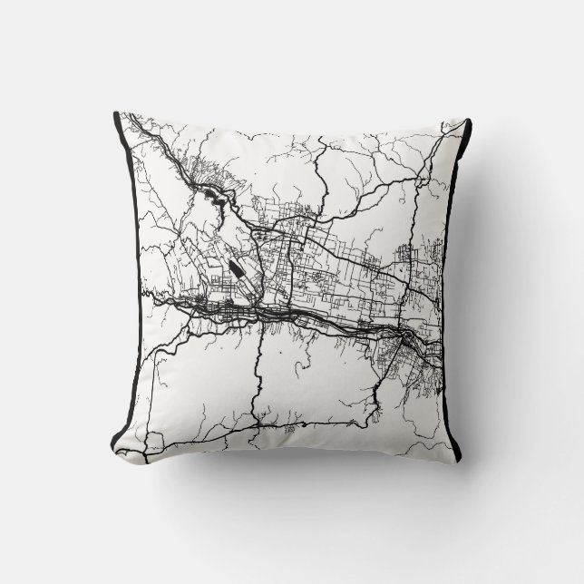 Almofada Baoji China City Map (Frente)