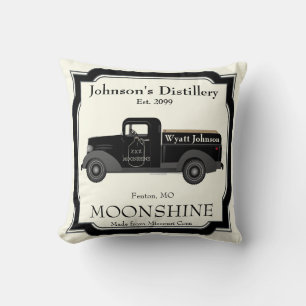 Almofada Bar doméstico diversão Moonshine Jug Vintage Truck