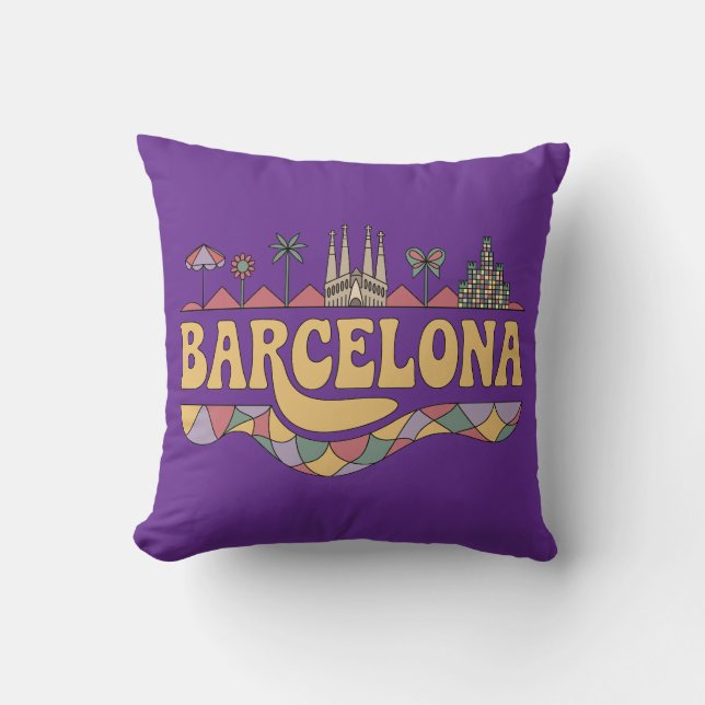 Almofada Barcelona Espanha Europa (Frente)