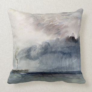 Almofada Barco a vapor de Joseph Mallord William Turner