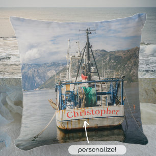 Almofada Barco de Pesca no Golfo Picturesco