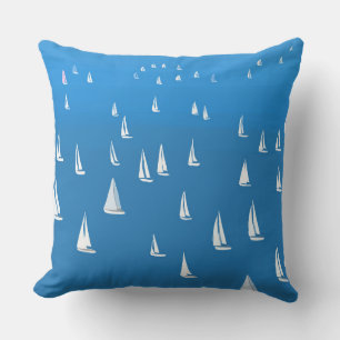 Almofada Barcos à vela no mar azul profundo - Barcos à vela