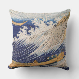 Almofada Barcos de Pesca do Oceano Hokusai Ondas