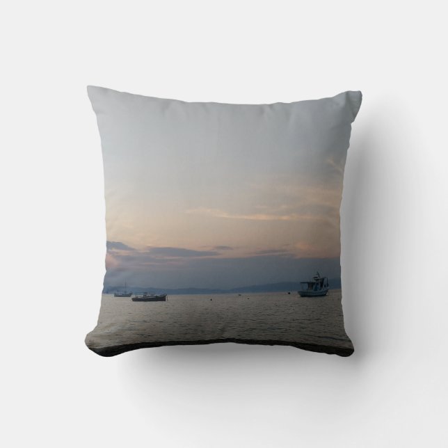 Almofada Barcos do Mar Jogam Cushion Sunset Thassos (Frente)
