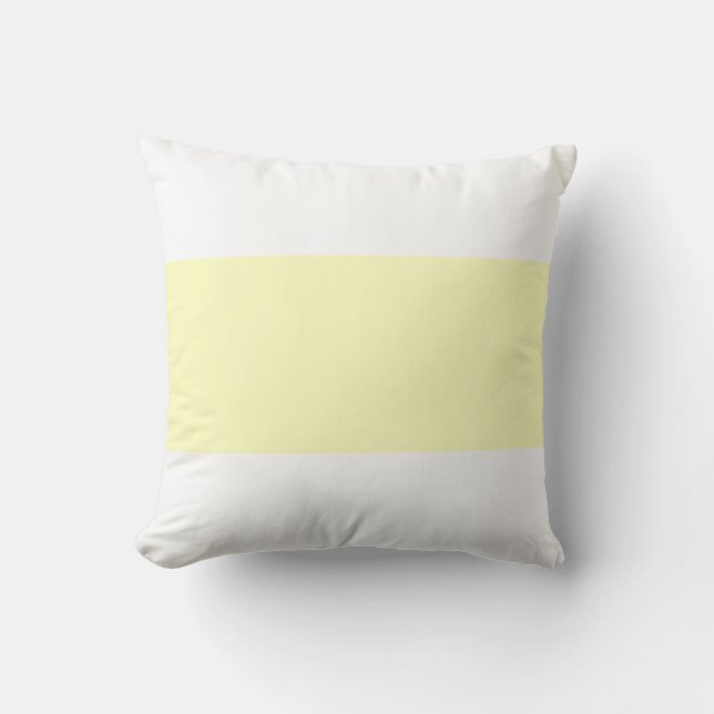 Almofada Barra de Design Pastel Amarelo e Branco Suave (Frente)