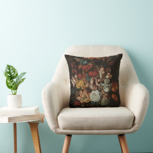 Almofada Barroco Antigo, Flores de Vida Estática Floral em