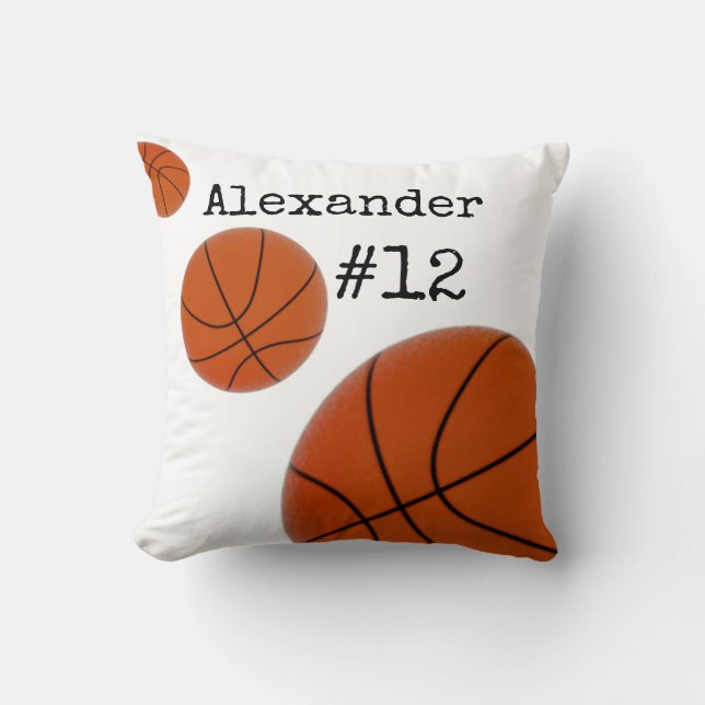 Almofada Basball Name e Number White background (Frente)