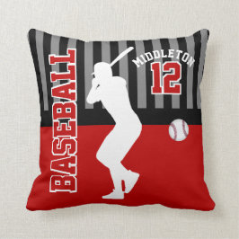 Almofada Baseball ⚾ Esporte em Vermelho Escuro