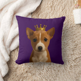 Almofada Basenji Puppy na Dourada Coroa