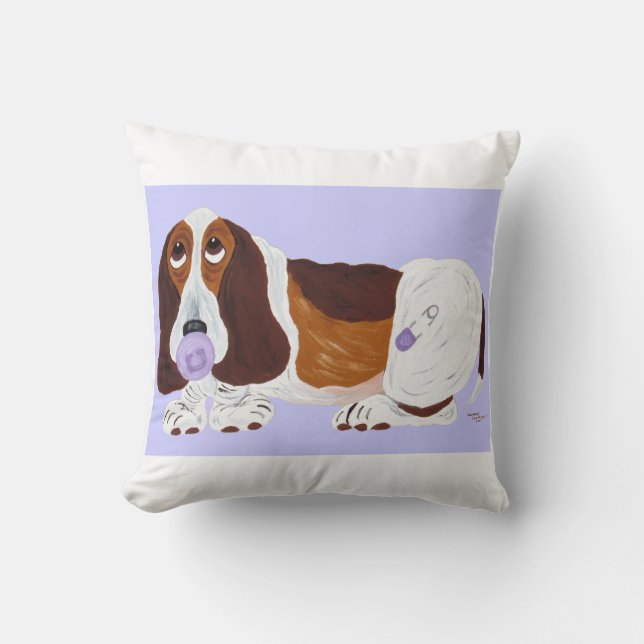 Almofada Basset Hound Bebê  (Frente)