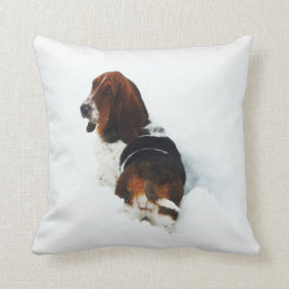 Almofada Basset Hound bonito no travesseiro decorativo da