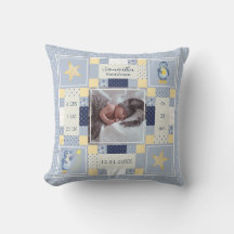 Bastante Pinguin Quilt Baby Birth Stats Personaliz