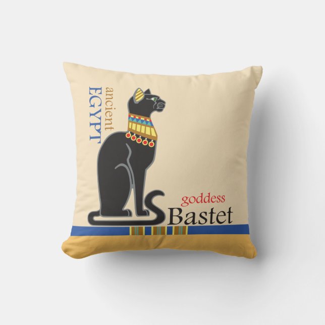 Almofada Bastet ou Bast. Deusa Egípcia Aciente (Frente)