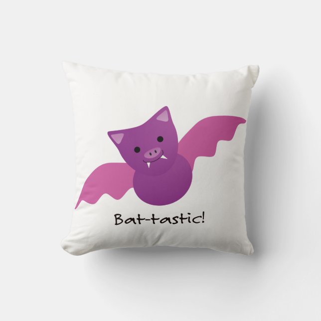 Almofada Bat Rosa Batástico Bonito (Frente)