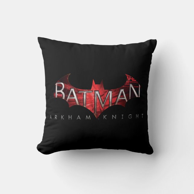 Almofada Batman Arkham - Knight - Logotipo Vermelho (Frente)