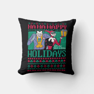 Almofada Batman Joker de Feriados Felizes e Harley Quinn