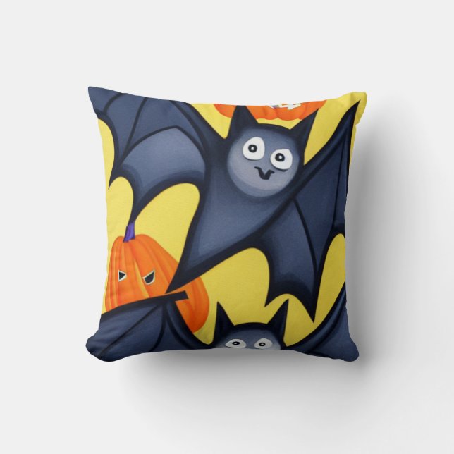 Almofada Bats e Pumpkins (Frente)