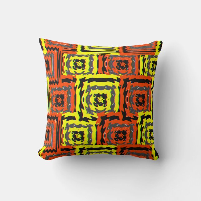 Almofada Bauhaus Geometric Pattern Design  (Frente)