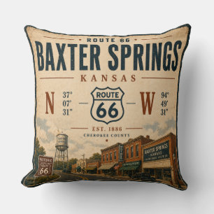 Almofada Baxter Springs Rota 66 Estilo de Vida