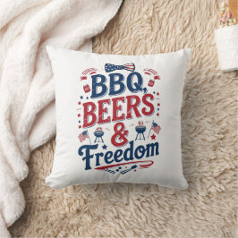 Almofada BBQ, Beers & Freedom – Retro 4th of July Vibes