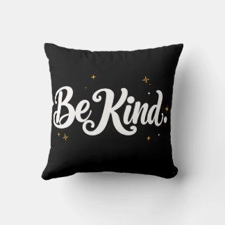 Almofada "Be Kind" Calligraphy Tee - Minimalist Black T-shi