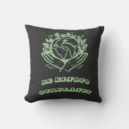 Almofada Be Kind to Our Planet: Caring Hands Earth Tee