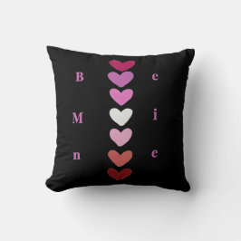 Almofada Be Mine Minimal Heart Stack Valentine T-Shirt