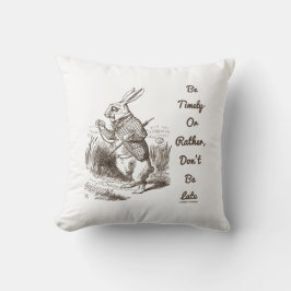 Almofada Be Timely- Or Rather, Don't Be Late White Rabbit