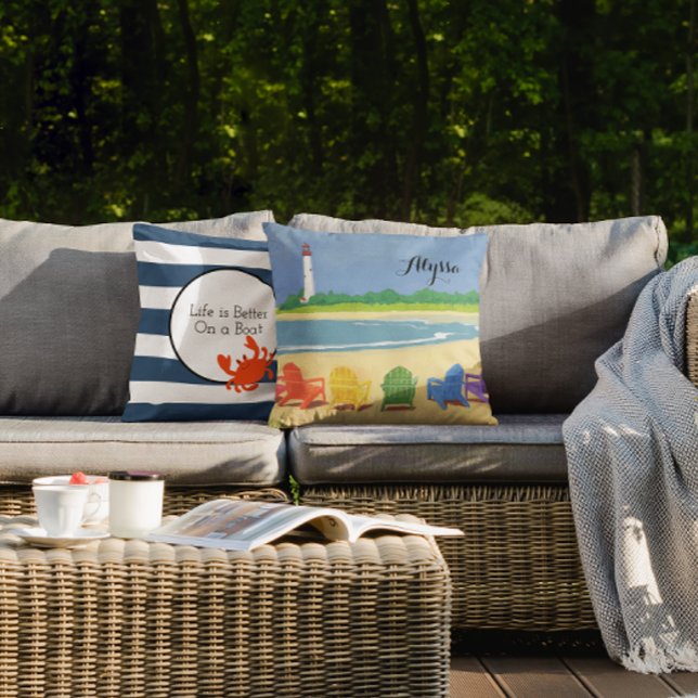 Almofada Beach Life Personalizada (Criador carregado)